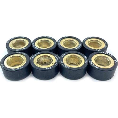 8PCS Motorcycle scooter variator weight roller clutch pulley driven bead For Suzuki Burgman Skywave AN250 AN400 AN650 AN 400 650