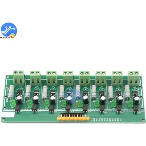 AC 220V MCU TTL Level 8-Channel Optocoupler Isolation Testing Board Isolated Detection Tester Module PLC Processors 8 Channel
