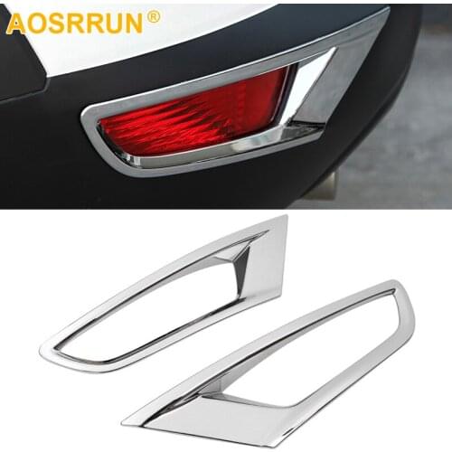 Car-styling ABS Rear fog lamp decoration cover Car Accessories For Mazda CX-3 CX3 2016 2017 2018
