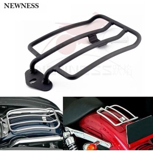 Solo Seat Fender Luggage Rack Black /Silver For Harley Sportster XL 883 1200 2004-2015