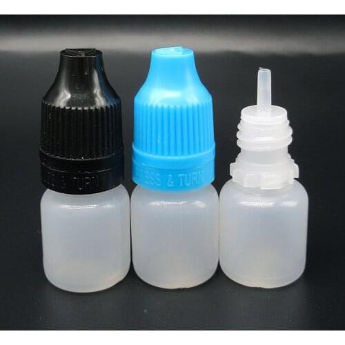 Oil bottle 5ml plastic samll bottle eye drop bottle with childproof and tamper evident cap 100pcs/lot