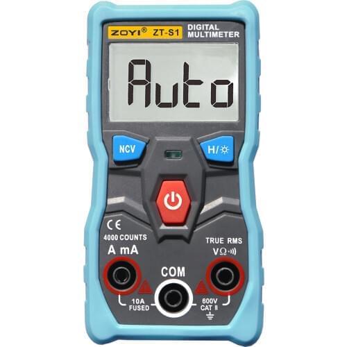 ZOYI ZT-S1 True RMS multimetro LCD Digital Multimeter 4000 Counts Backlight Auto Range With NCV DATA HOLD(Mose for GIFT)