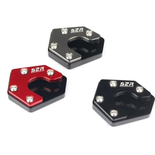 CNC Aluminum Motorcycle Side Stand Enlarger Plate Kickstand Enlarge Extension For KYMCO Downtown 200i 300i 350i Xciting 300 400