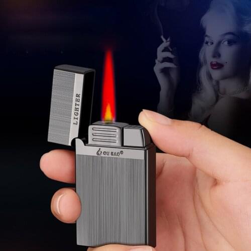 Torch Gas Lighter Turbo Butane Smoke Cigarette Lighters Cigar Windproof Outdoor Blue Fire Special Design 2021 Hot Selling