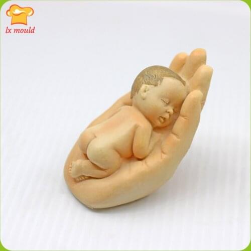 Naked Baby Hand Rest Moulds Chocolate Sugar Soap Candle Decoration Cake Silicone Molds