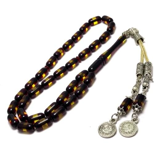 Islamic Tasbih Muslim Rosary Beads 33 Prayer Rosary For Men Bracelet For Men Accessory amber oltu amber stone Handmade Turkey