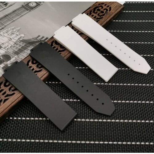 Quality Silicone Rubber watch band 25*17mm For Hublot strap for BIG BANG authentic Watchband logo stainless buckle
