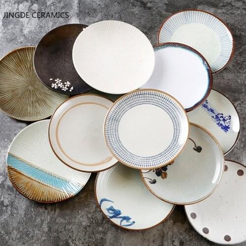 Japanese-style Ceramic Dessert Fruit Food Plates Serving Tray Cake Salad Dish Kitchen Dinnerware Home Decor Restaurant Supplies