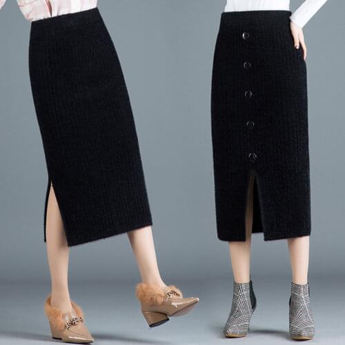 Mrza Gtxe Knitted Pencil Skirts