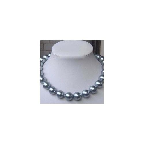 Natural jewelry 12mm gray Black white golder Red South Shell Pearl Gemstones Round Beads Necklace For Women jewelry