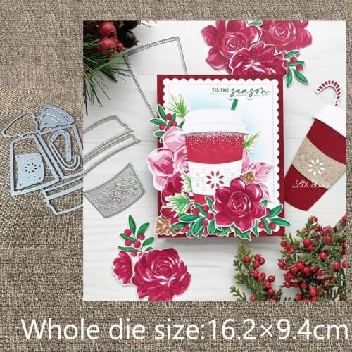 New Design Craft Metal stencil mold Cutting Dies Holiday Coffee decoration scrapbook die cuts Album Paper Card Craft Embossing