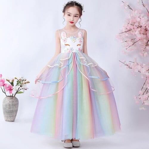 Dress Flower Girl Wedding Dress Elegent Kids Tutu Princess Party Dresses For Girls Dress Formal Children robe vestidos