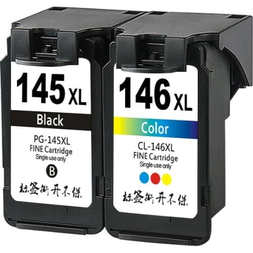 Replacement 145 146 XL Ink Cartridge for Canon PG145 CL146 145 XL 146 XL Compatible for Pixma MG2410 MG2410 MG2510 Printer
