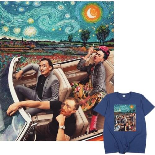 Funny Van Gogh Da Vinci Salvdor Dali Spoof Portrait Tshirts Summer Casual Cotton Soft Women Clothing Mujer Camisetas Tee