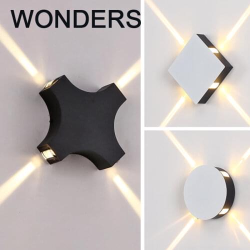 Led Cross star light outdoor waterproof wall lamp modern minimalist outdoor wall decoration trendy style Luminaire