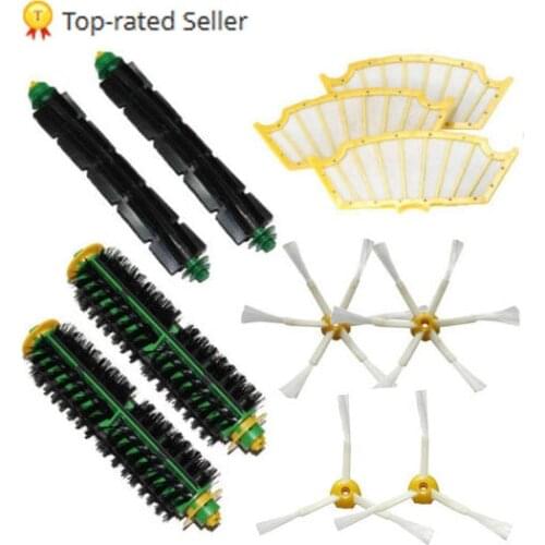 High Quality Can Track Bristle & Flexible Beater Brush Armed Filter kit for iRobot Roomba 500 Series 520 530 540 550 560