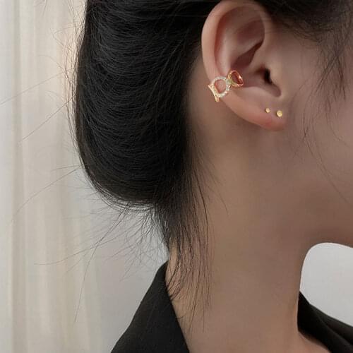 VENTFILLE 925 Sterling Silver Zircon Ear Bone Clip For Women Temperament Trendy Earrings Party Jewelry Birthday Gifts 2021 New