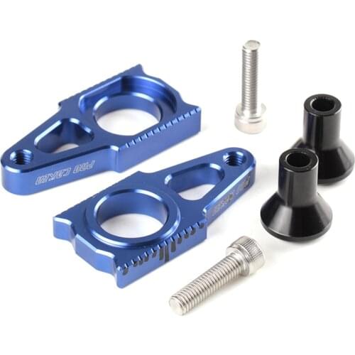 1 Pair CNC Rear axle Slider blocks Spindle Chain Adjuster Falling Protection cap for honda crf 450 crf 250 CR125 Dirt Bike Parts