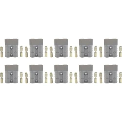10x Battery Connector 600V 50Amp Plug with 10x Terminals for Anderson Car