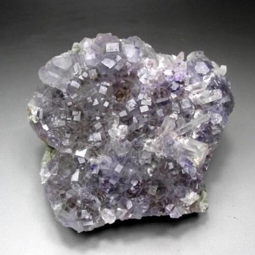 1357g Purple Fluorite Cluster w/ Quartz - crystals and stones healing Mineral specimen Home Decor feng shui decoration