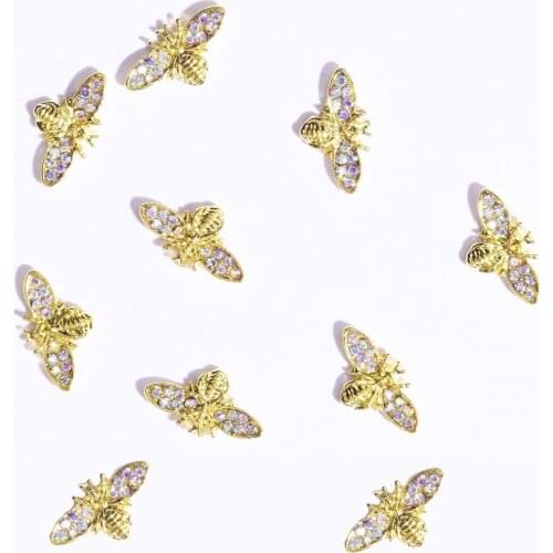 2020 New Design Light Nail Art Decorations DIY Glitter Rhinestones Spider bee butterfly Nail Art Accessoires