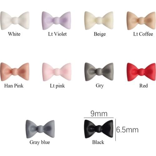 30/100Pcs Delicate Bow tie 3D Nail Jewelry DIY Resin Nail Art Decoration Matte Nail Design Fashion Accessories
