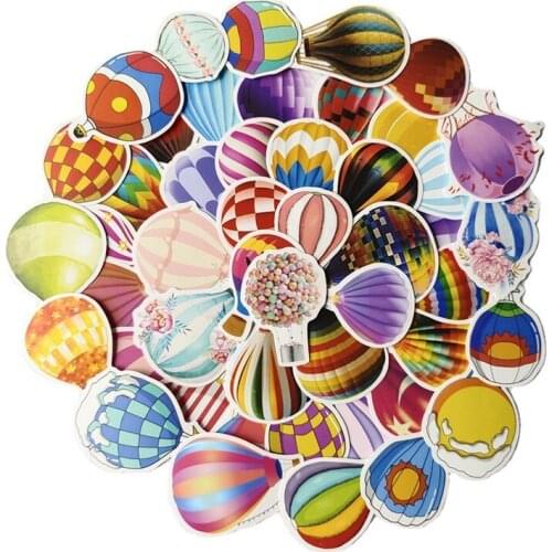 50pcs Turkey Hot Air Balloon Cartoon Children Stickers Skateboard Guitar Suitcase Girls Waterproof scrapbooking Sticker Kid Toy