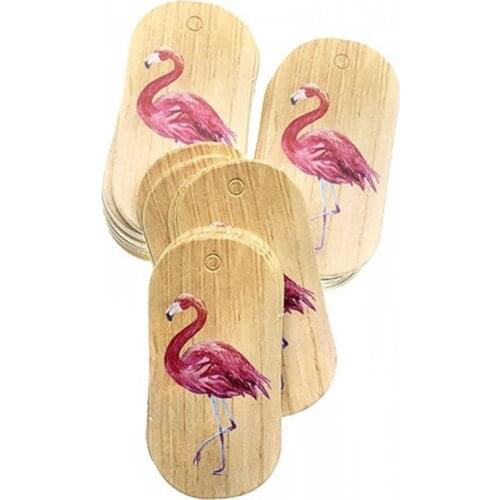50PCS/Lot Flamingo Paper Tags with Hemp Rope Wedding DIY Package Party Decorations Mariage Valentines Day Gifts Decor Supplies