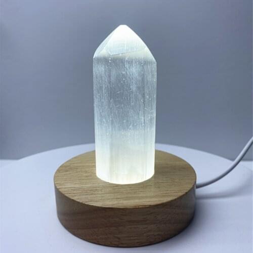 8cm Natural Quartz Crystal Selenite Stone Crystal Lamp Obelisk Energy Crystal Home Feng Shui decoration