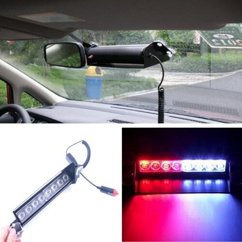 8 LED Red/Blue Yellow Blue Car Police Strobe Flash Light Dash Emergency Warning 3 Flashing Fog Lights 3 Style