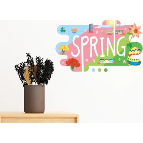 April August Month Autumn Spring Summer Season Winter Illustration Removable Wall Sticker Art Decals Mural DIY Wallpaper Room