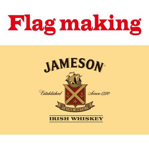 3x5ft Jameson Irish Whiskey Banner Flag 90*150cm 60*90cm 40*60cm 15*21cm 160*240cm Sign Wholesale 100D Polyester