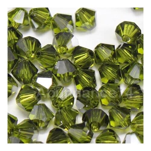 Free Shipping, 720pcs/Lot 4mm olivine color Chinese Top Quality Crystal Bicone Beads