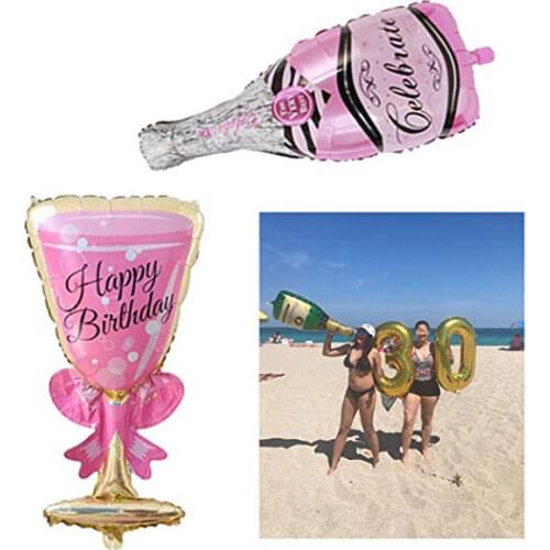 Whiskey Bottle Beer Mug Super Shape Mylar Foil Balloon for Bar Valentines Wedding Decors Aluminium Balloon Birthday Party Decor