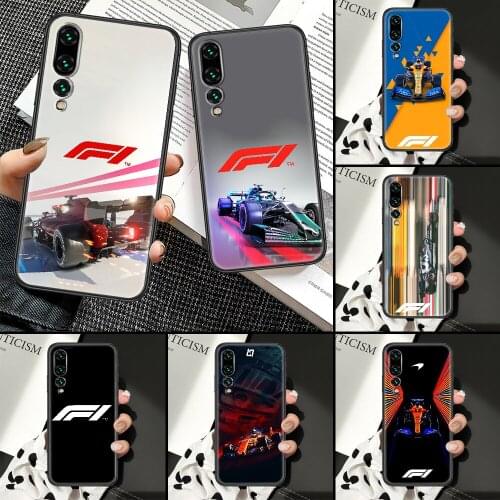 Formula 1 f1 Sport Car Phone Case For Huawei P Mate P10 P20 P30 P40 10 20 Smart Z Pro Lite black 3D bumper luxury back pretty