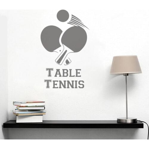 Gym Sports Studio Decoration Table Tennis Sign Wall Sticker Ping Pong Sports Logo Wall Art Murals Table Tennis Hall Poster AZ587