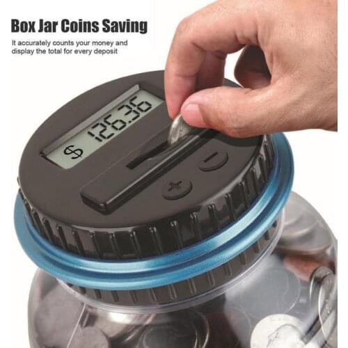 Kid Piggy Bank Counter Electronic Digital LCD Counting Saving Box Jar Large Coins Storage Box USD EURO GBP Money Dropshipping