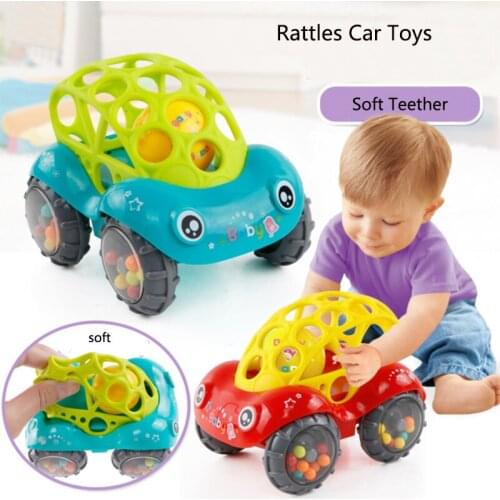 Baby Educational Rattles Car Mobile Toys for Newborns Children Baby Cribs Boys Girls No-toxic Hand Bells A Stroller Color Random
