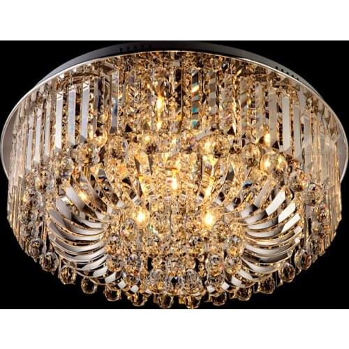 Round ceiling light Living room Crystal lamp Led Dining hall lamp light in the bedroom Luxury Post modern Model room
