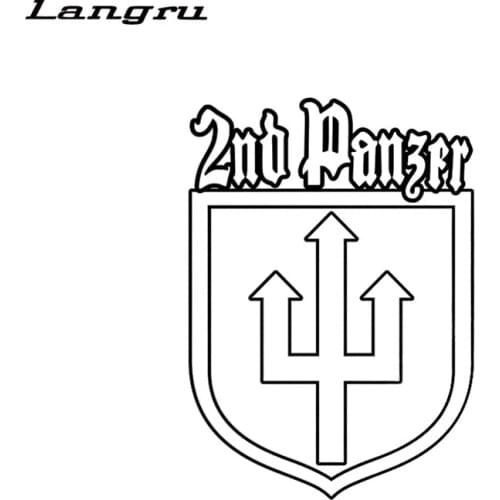 Langru For German 2nd Panzer Division Tank Car Truck Decal Bumper Sticker Windows Vinyl Die Cut Jdm