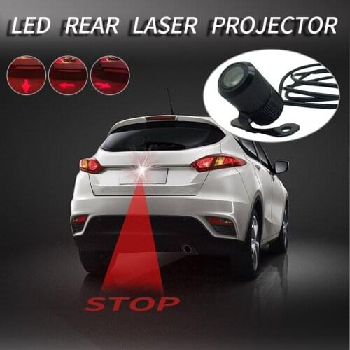 Masyitr 1pc Red Line Rear-end Laser Tail Fog Light Anti Collision Car Brake Parking Rearing Warning Lamp for Car Light Sources