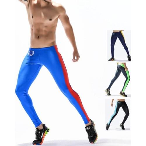 Mens Legging Pants Wear Resistance Tights Men Stretch Workout Fitness Male Long Compress Fitness Nylon Long Johns Push Up TAUWE