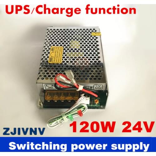 New arrival 120W 24V 4A UPS/Charge function switching power supply input 110/220v battery charger output 13.8v for SC-120W-24