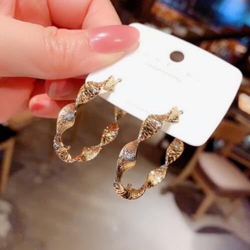 New trend Earrings For Women Geometric Round Earrings Luxury Fashion Gold color earring Hoop Earrings Fashion Jewelry