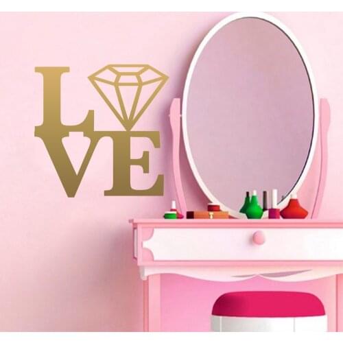 New Design love Wall Stickers Modern Fashion Wall Sticker Decor Living Room Bedroom Removable Wall Art MURAL Drop Shipping