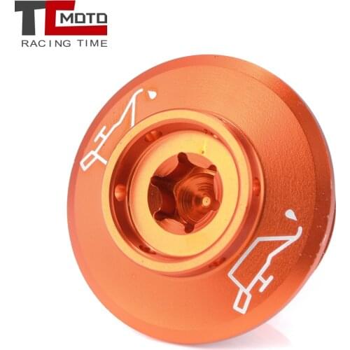 Orange CNC Engine Oil Filler Plug Fuel Gas Cap For KTM 790 Duke 2018-2019 950 990 1290 Super Duke GT R 690 Duke 2008-2017 2018
