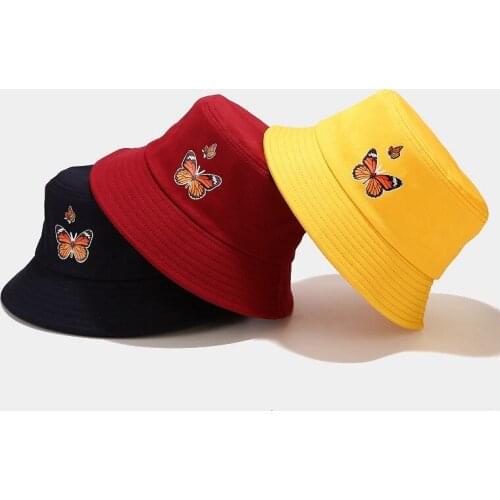 New Butterfly Panama Mens Fisherman Hat Womens Summer Bucket Hat Summer Beach Fashion Hat Outdoor Sun Protection Cap