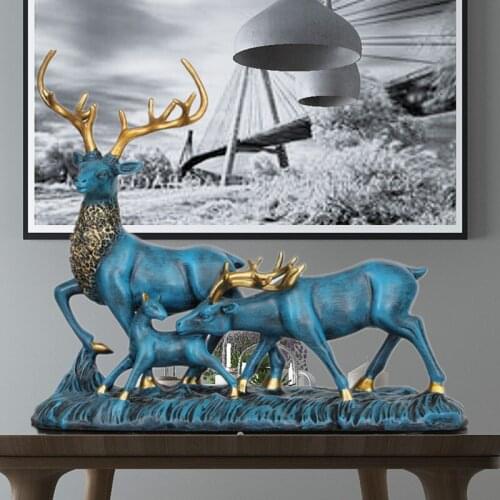 Nordic Deer Head Pair Fawn Home Decoration Creative Living Room Bedroom Entrance Study Room Decoration Opening Office Gifts
