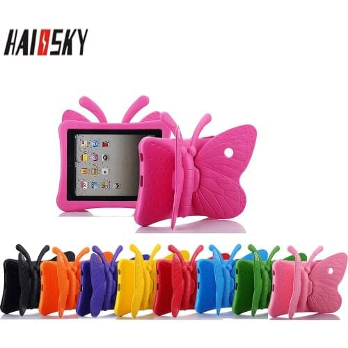 Cute Butterfly EVA Shockproof Case For Apple iPad Mini 1 2 3 4 3D Wings Stands Tablet Kids Case For iPad Mini 2 3 4 Protect Case