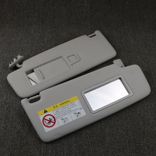 Gray Left Right Front Sun Visor Panel With Makeup Mirror For VW Jetta Santana 2013 2014 2015 2016 2017 Without Wire